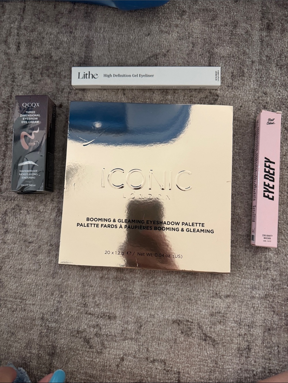 ICONIC London Eyeshadow Palette, eyebrow tint, mascara and eyeliner bundle